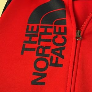 North Face Boys XL zip up hooded sweatshirt. (Worn once) red/navy